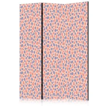 Parawan dwustronny Abstrakcje 135x172 cm 3-częściowy beżowy