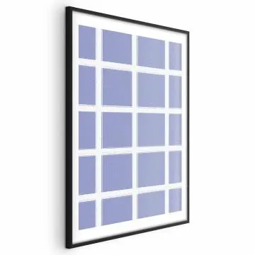 Plakat Białe linie 40x60 cm z ramą czarną z marginesem