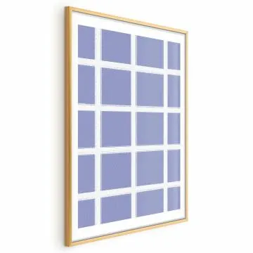 Plakat Białe linie 40x60 cm z ramą złotą z marginesem