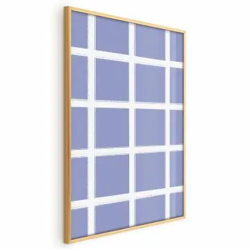Plakat Białe linie 60x90 cm z ramą złotą bez marginesu