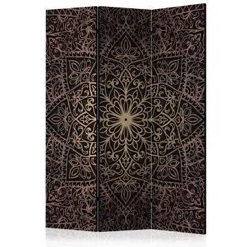 Parawan dwustronny Orient 135x172 cm 3-częściowy brązowy