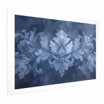 Plakat Błękitny ornament 30x21 cm bez ramy z marginesem