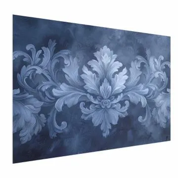 Plakat Błękitny ornament 42x29,7 cm bez ramy bez marginesu