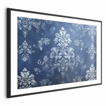 Plakat Retro ornament 30x21 cm z ramą czarną z marginesem