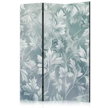 Parawan jednostronny Kwiaty 135x172 cm 3-częściowy czarny