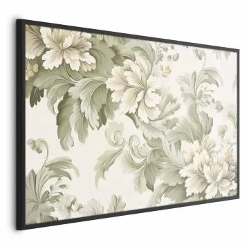 Plakat Vintage kwiaty 60x40 cm z ramą czarną bez marginesu