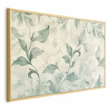 Plakat Akwarelowe listki 30 x 21 cm z ramą złotą bez marginesu