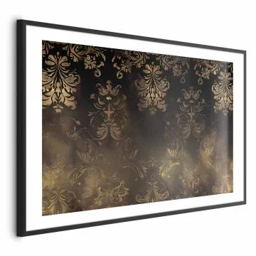 Plakat Barokowe wzory 60x40 cm z ramą czarną z marginesem