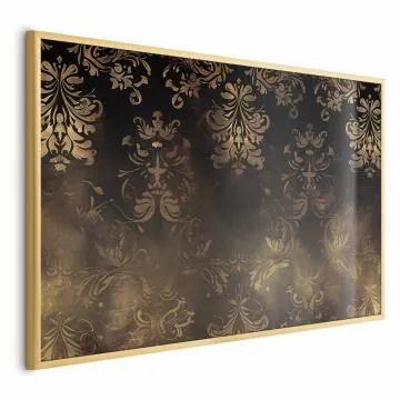 Plakat Barokowe wzory 60x40 cm z ramą złotą bez marginesu