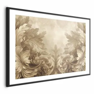 Plakat Rzeźbione ornamenty 42x29,7 cm z ramą czarną z marginesem