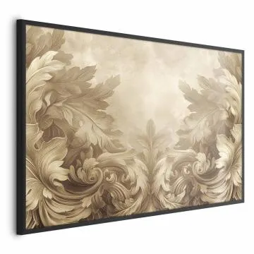 Plakat Rzeźbione ornamenty 90x60 cm z ramą czarną bez marginesu