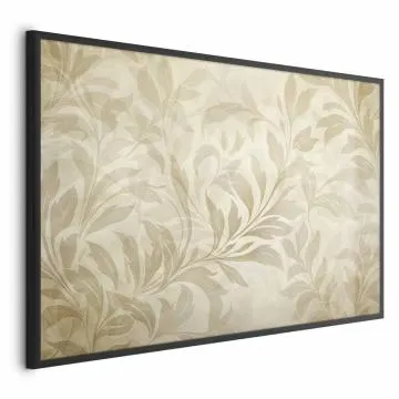 Plakat Piaskowe listki 90x60 cm z ramą czarną bez marginesu