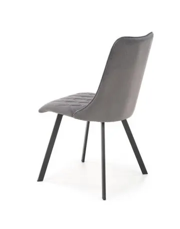 Krzesło tapicerowane K450 VELVET szare