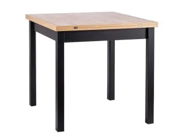 Stół rozkładany FLIP 80(160)x80 dąb artisan/czarny