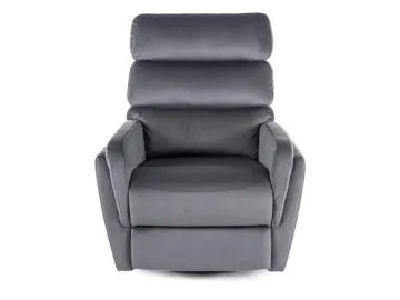 Fotel rozkładany ARGOS VELVET z funkcją kołyski szary