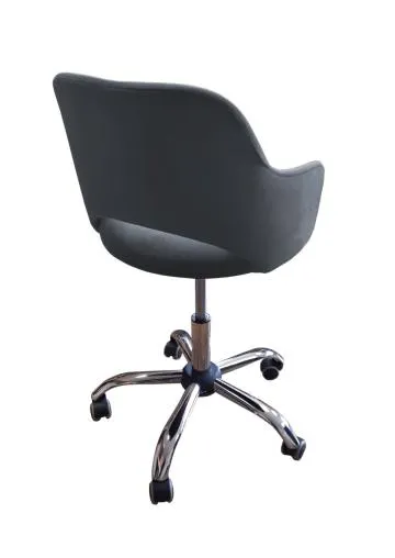 Fotel IZMA BL VELVET ciemno szary