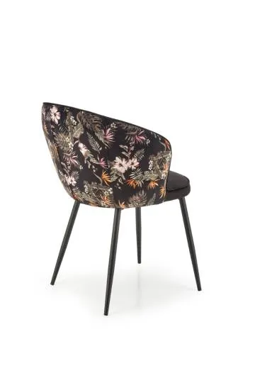 Krzesło tapicerowane K506 VELVET czarne
