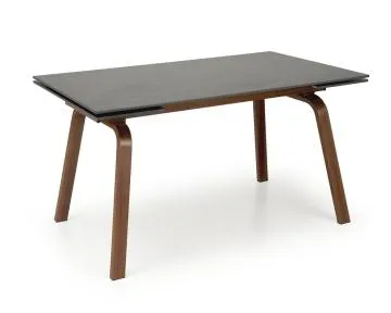 Stół rozkładany LOZANO 140(200)x82 czarny marmur/orzech