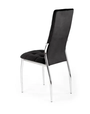 Krzesło tapicerowane K416 VELVET czarne