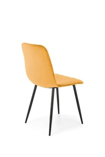 Krzesło tapicerowane K525 VELVET musztardowe
