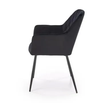 Krzesło tapicerowane K558 VELVET czarne