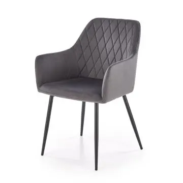 Krzesło tapicerowane K558 VELVET szare