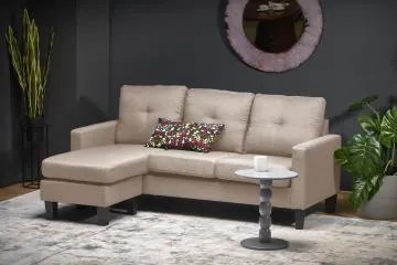 Sofa GERSON beżowa z podnóżkiem