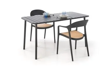 Krzesło K530 czarne/beżowe z tworzywa PVC