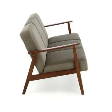 Sofa MILANO 3S oliwkowa/orzech trzyosobowa