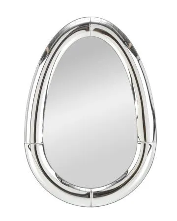 Lustro dekoracyjne IVORY 120x80cm srebrne