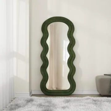 Lustro stojące CONFETTO 70x160cm oliwkowe tapicerowane