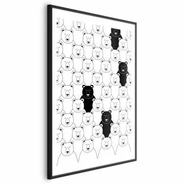 Plakat Obcy w stadzie 21x30 cm z ramą czarną z marginesem