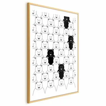 Plakat Obcy w stadzie 60x90 cm z ramą złotą z marginesem