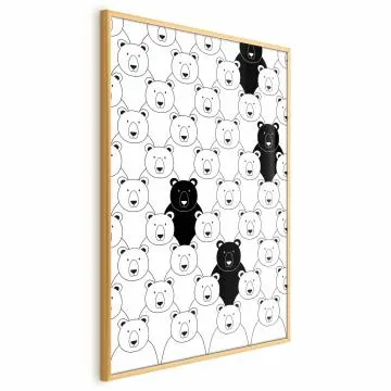 Plakat Obcy w stadzie 60x90 cm z ramą złotą bez marginesu