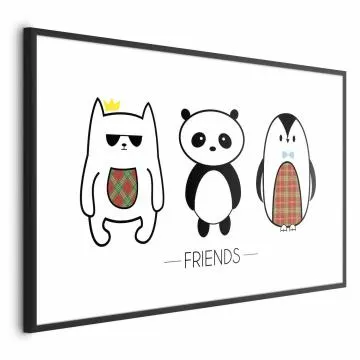 Plakat Przyjaciele 60x40 cm z ramą czarną z marginesem