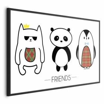 Plakat Przyjaciele 60x40 cm z ramą czarną bez marginesu