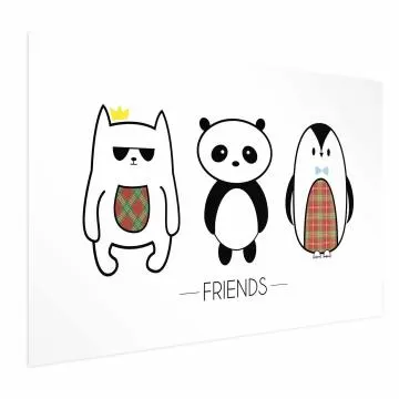 Plakat Przyjaciele 60x40 cm bez ramy z marginesem