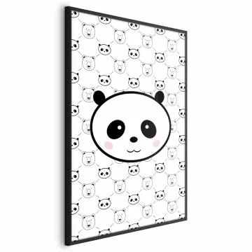 Plakat Pandy i niedźwiedzie 21x30 cm z ramą czarną bez marginesu