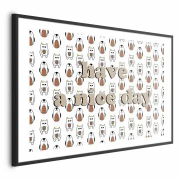 Plakat Nice day 60x40 cm z ramą czarną z marginesem