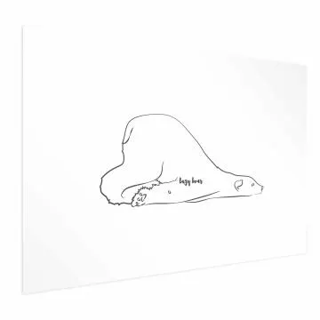 Plakat Leniwy niedźwiedź 30x21 cm bez ramy z marginesem