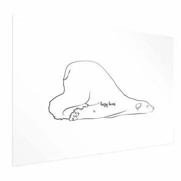 Plakat Leniwy niedźwiedź 30x21 cm bez ramy bez marginesu