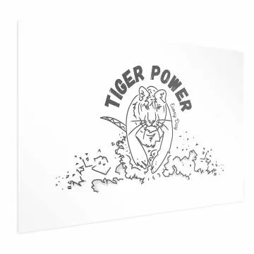Plakat Tiger power 30x21 cm bez ramy z marginesem