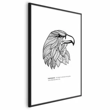Plakat Orzeł wolności 60x90 cm z ramą czarną z marginesem