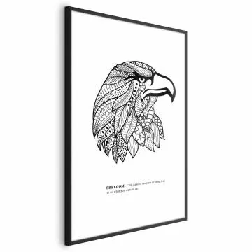 Plakat Orzeł wolności 60x90 cm z ramą czarną bez marginesu
