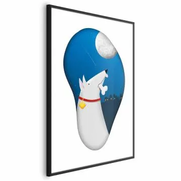 Plakat Psie marzenia 40x60 cm z ramą czarną bez marginesu