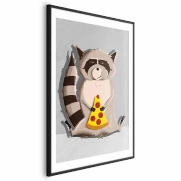 Plakat Szop łasuch 60x90 cm z ramą czarną z marginesem