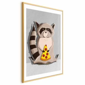 Plakat Szop łasuch 60x90 cm z ramą złotą z marginesem