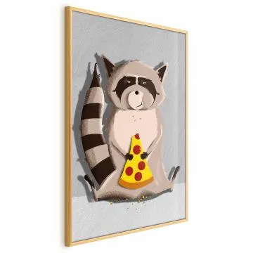 Plakat Szop łasuch 60x90 cm z ramą złotą bez marginesu