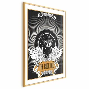 Plakat The Rock Dog 60x90 cm z ramą złotą z marginesem