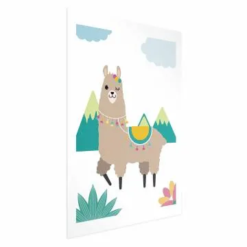 Plakat Niezwykła lama 21x30 cm bez ramy z marginesem